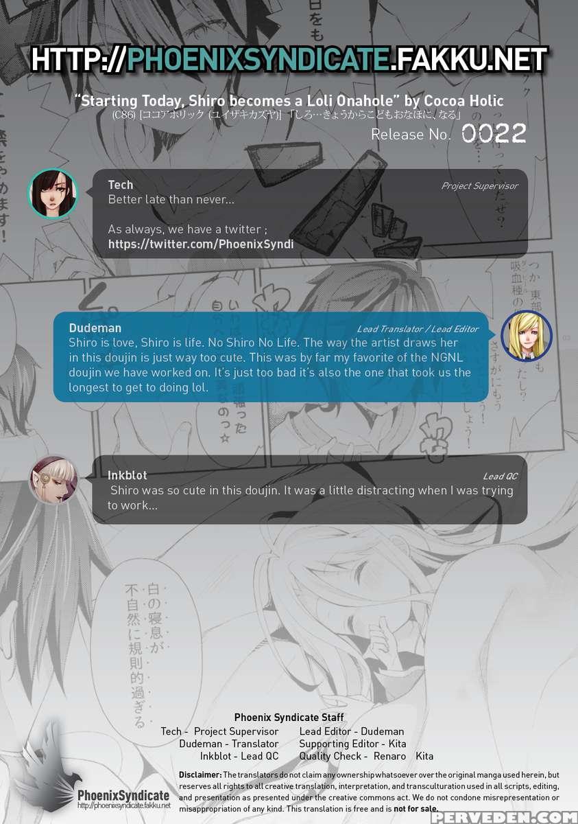 "starting Today, Shiro Becomes A Loli Onahole" 1