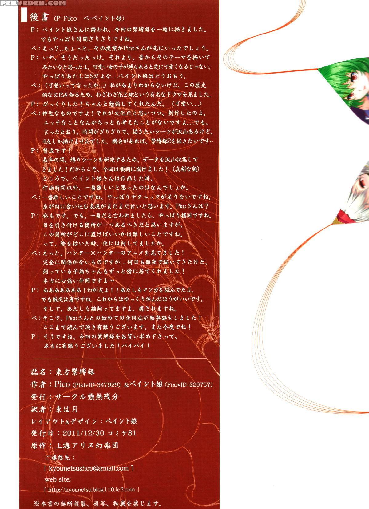 (c81) [kyounetsuzanbun (pico, Paintmusume)] Touhou Kinbaku Roku (touhou Project) [english] [fellowship Of Freelancers] 1