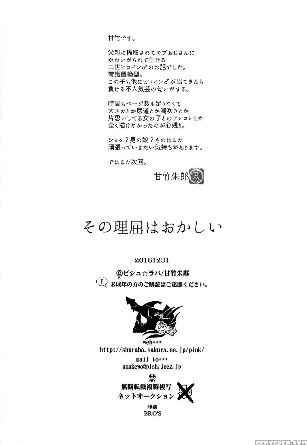 (c91) [pish Lover (amatake Akewo)] Sono Rikutsu Wa Okashii | That Logic Is Strange [english] [rydershakur] 1