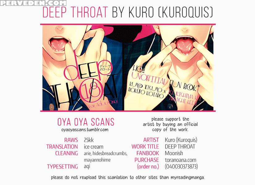 (harucc20) [kuroquis!! (kuro)] Deep Throat (haikyuu!!) [english] [oyaoya] 1