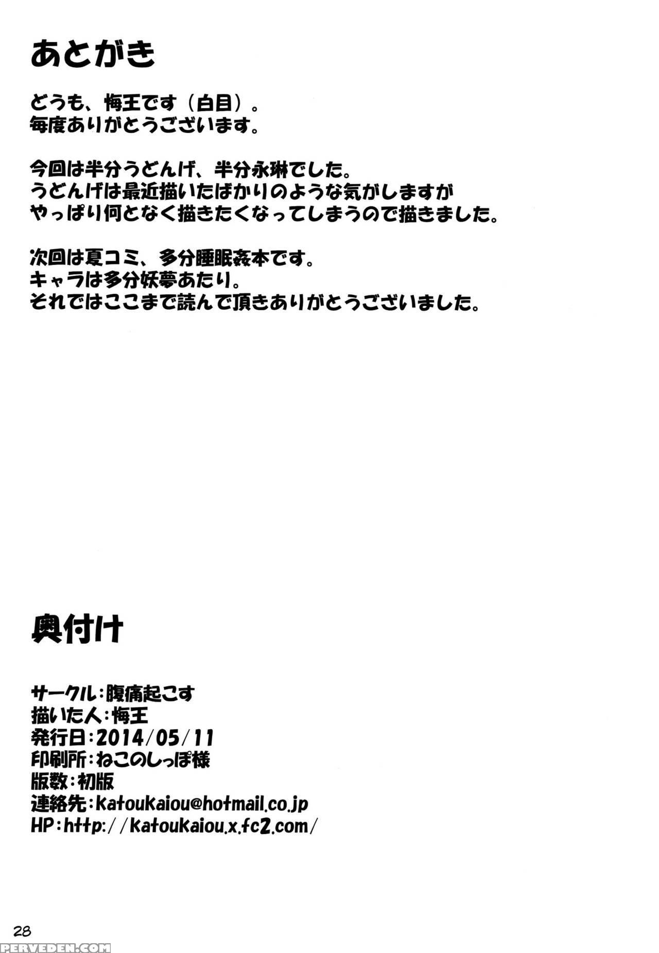 (reitaisai 11) [fukutsuu Okosu (kaiou)] Okusuri Onee-san (touhou Project) [english] {doujin-moe.us} Chapter 1 Page 27