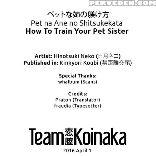 [hinotsuki Neko] Pet Na Ane No Shitsukekata | How To Train Your Pet Sister (kinkyori Koubi) [english] [team Koinaka] [digital] 1