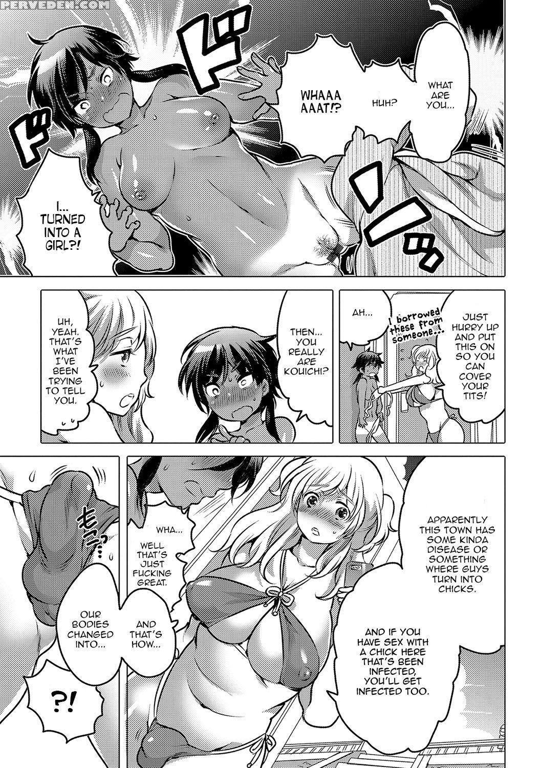 [inochi Wazuka] Noroi No Mesuka Kaigan | The Cursed, Female Transformation Beach (nyotaika! Monogatari 4) [english] [zero Translations] [digital] 1