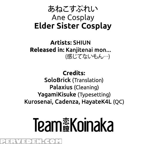 [shiun] Ane Cosplay | Elder Sister Cosplay (kanjitenai Mon...) [english] [team Koinaka] 1