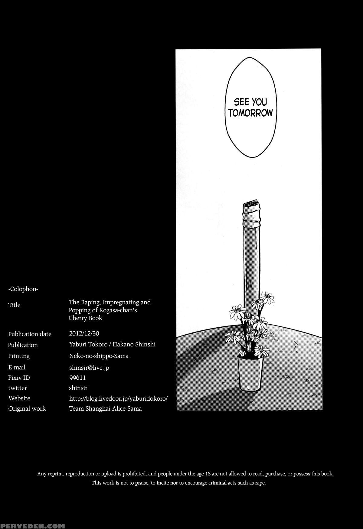 [yaburi Dokoro (hakano Shinshi)] Kogasa-chan No Shojo O Ubatte Haramase Mata Okasu Hon | The Raping, Impregnating And Popping Of Kogasa-chan's Cherry Book (touhou Project) [english] [digital] 1