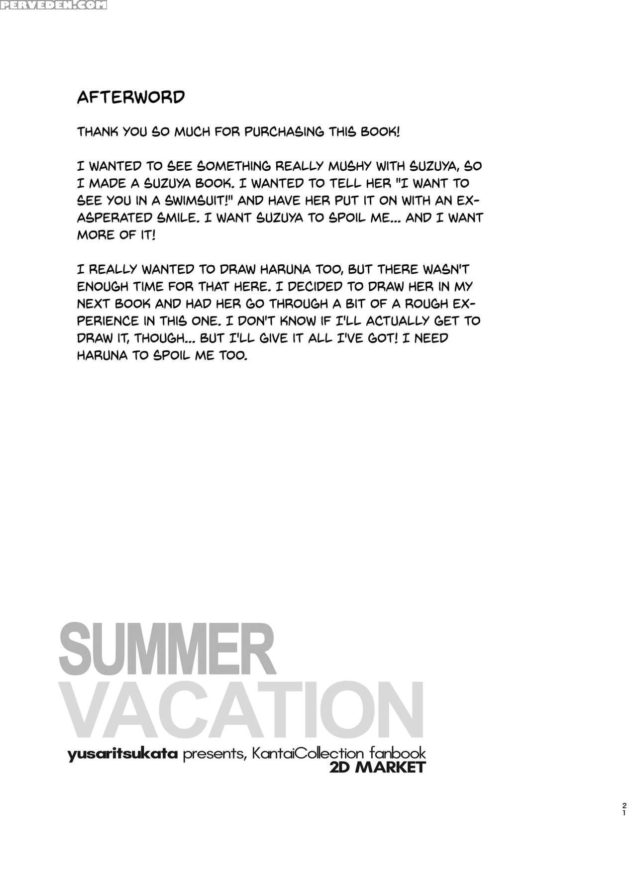 [yusaritsukata (awayume)] Suzuya To Natsu Love Vacation | Summer Love Vacation With Suzuya (kantai Collection -kancolle-) [english] [2d-market.com] [decensored] [digital] 1