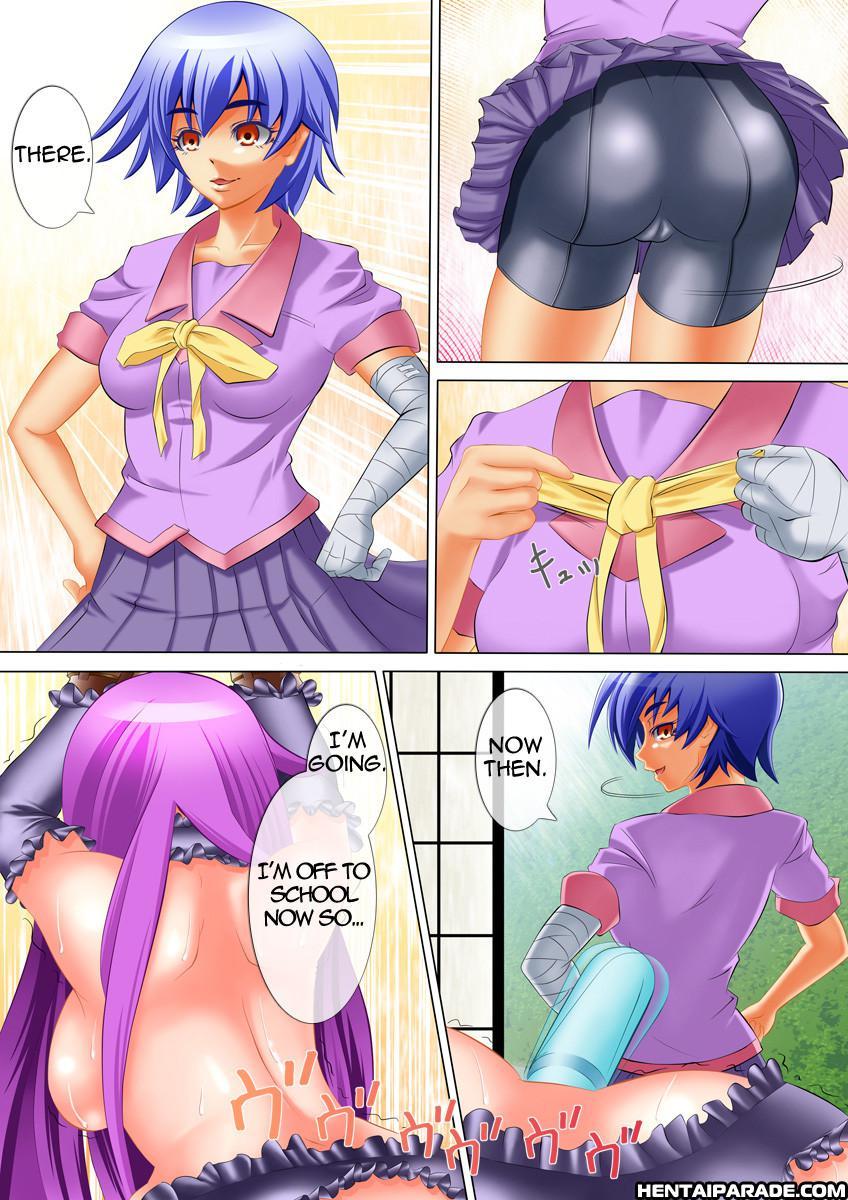 Bakemonogatari Dj - Mesu Monogatari - Su○ga X Hi○gi Futanari Mesu Ana Choukyou 1
