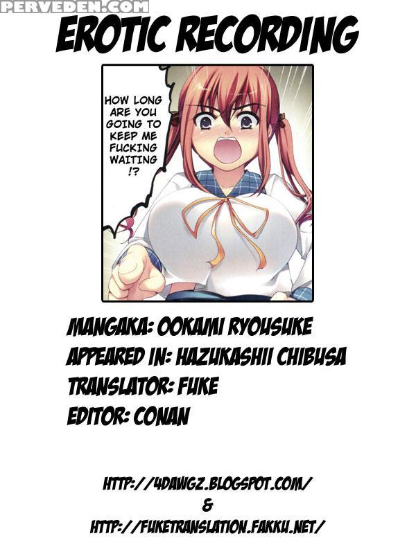 Hazukashii Chibusa Chapter 2: Erotic Recording - Original Work 1
