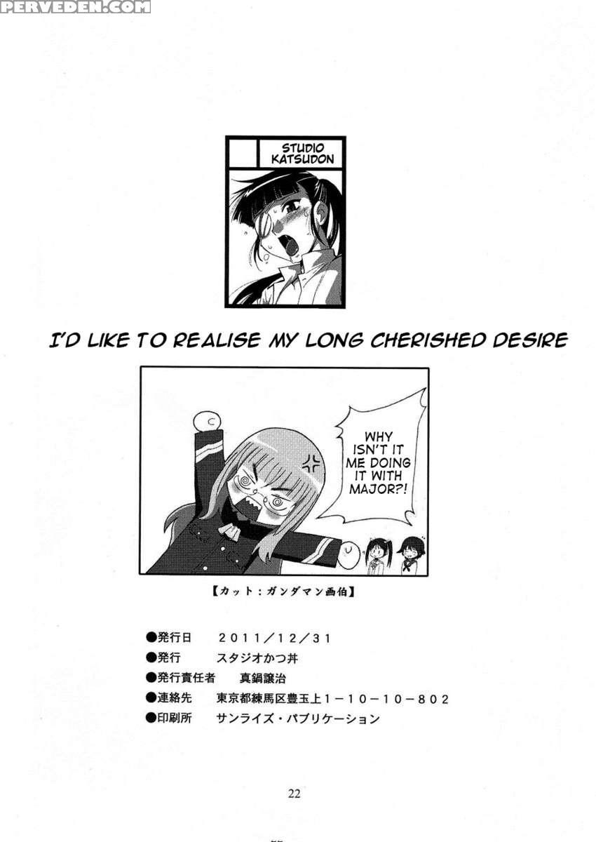 I'd Like To Realise My Long-cherished Desire 1