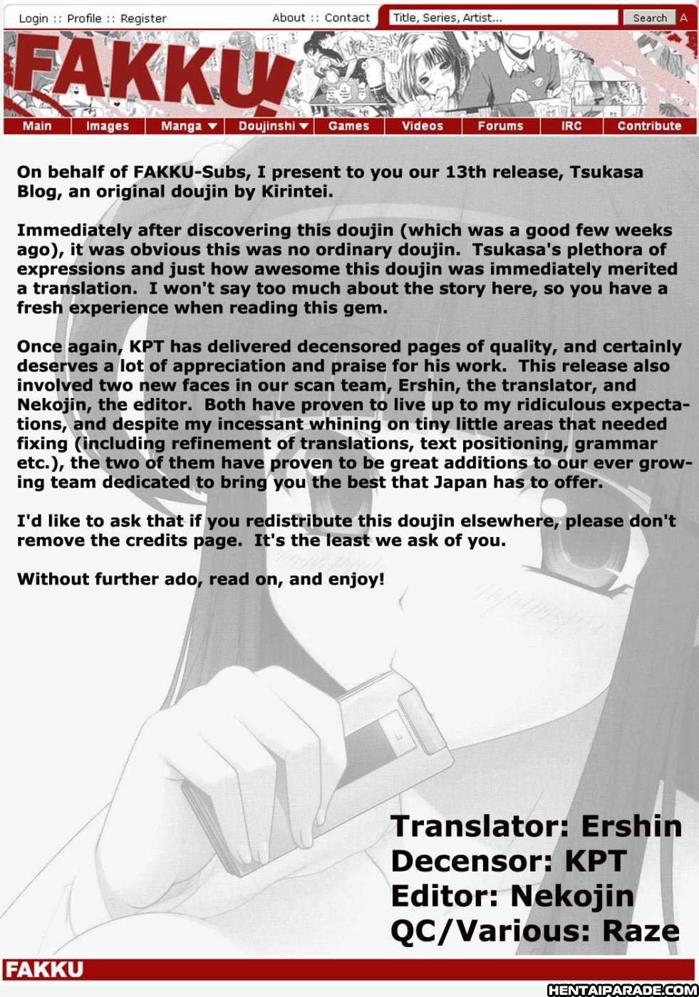 Tsukasa Blog 1
