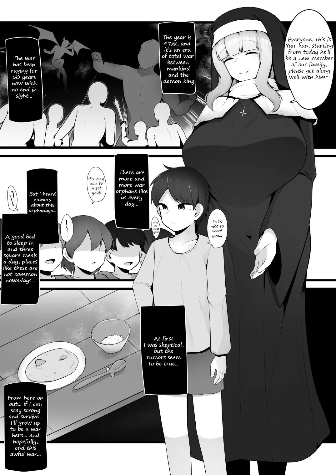 A Story About A Kind Nun Onee-san Who Turns Out To Be A Succubus, And Being Forced Into A Contract With Her After Discovering Her Secret 1