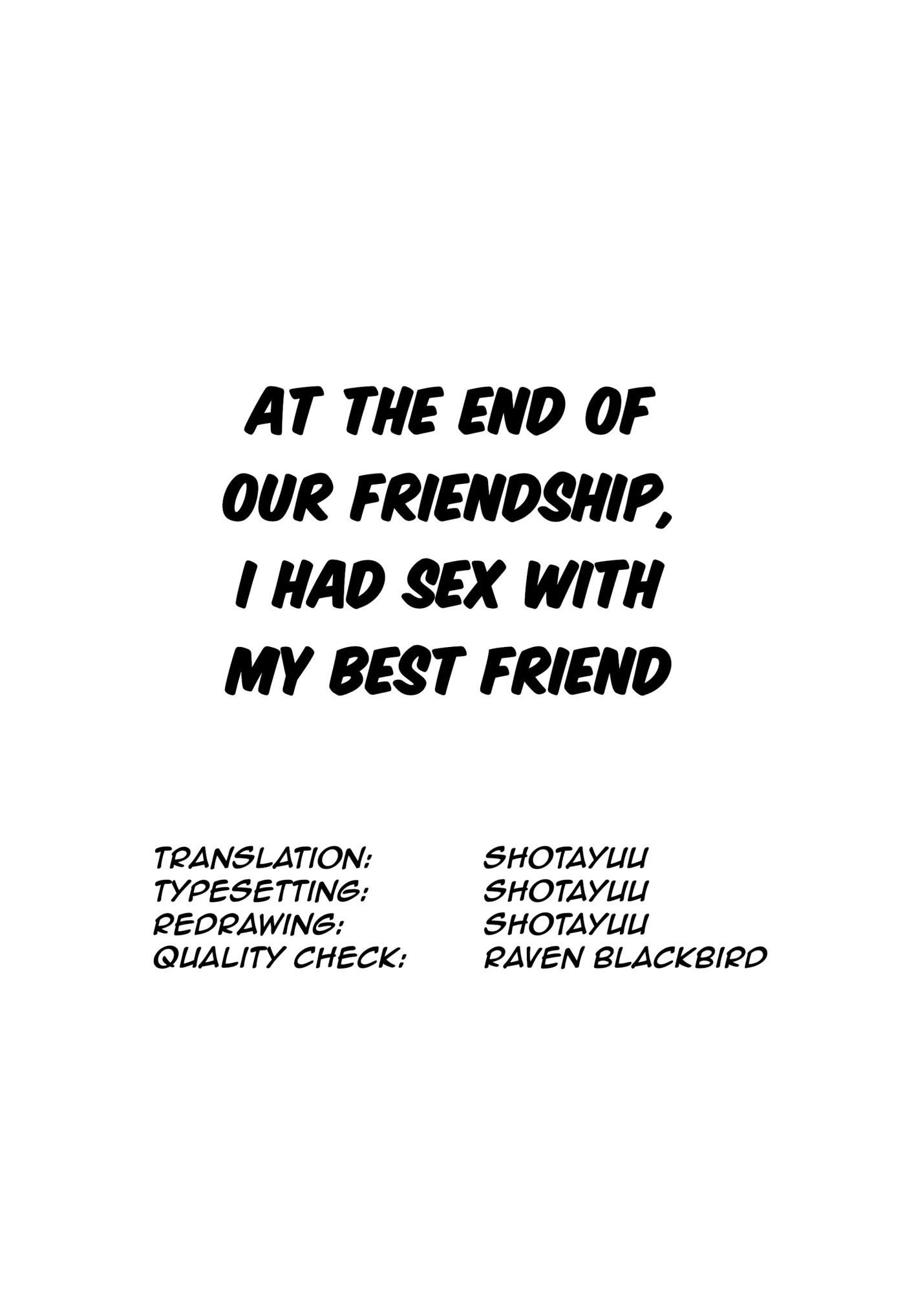 At The End Of Our Friendship I Had Sex With My Best Friend [yaoi] 1