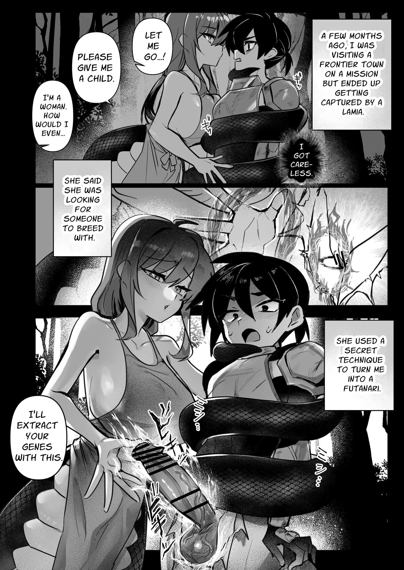 Dickchick Knightess Assailed By A Lamia For Mating Sex 1