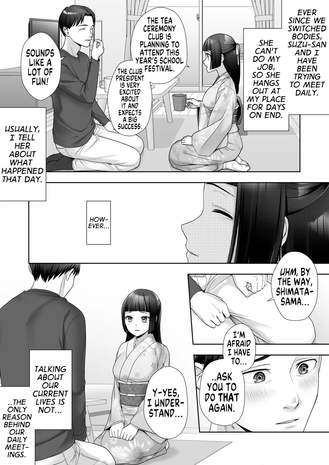 I Can't Believe This Pure, Traditionally Japanese Young Lady, Whom I Switched Bodies With, Has Succumbed To Male Lust Chapter 1 Page 7