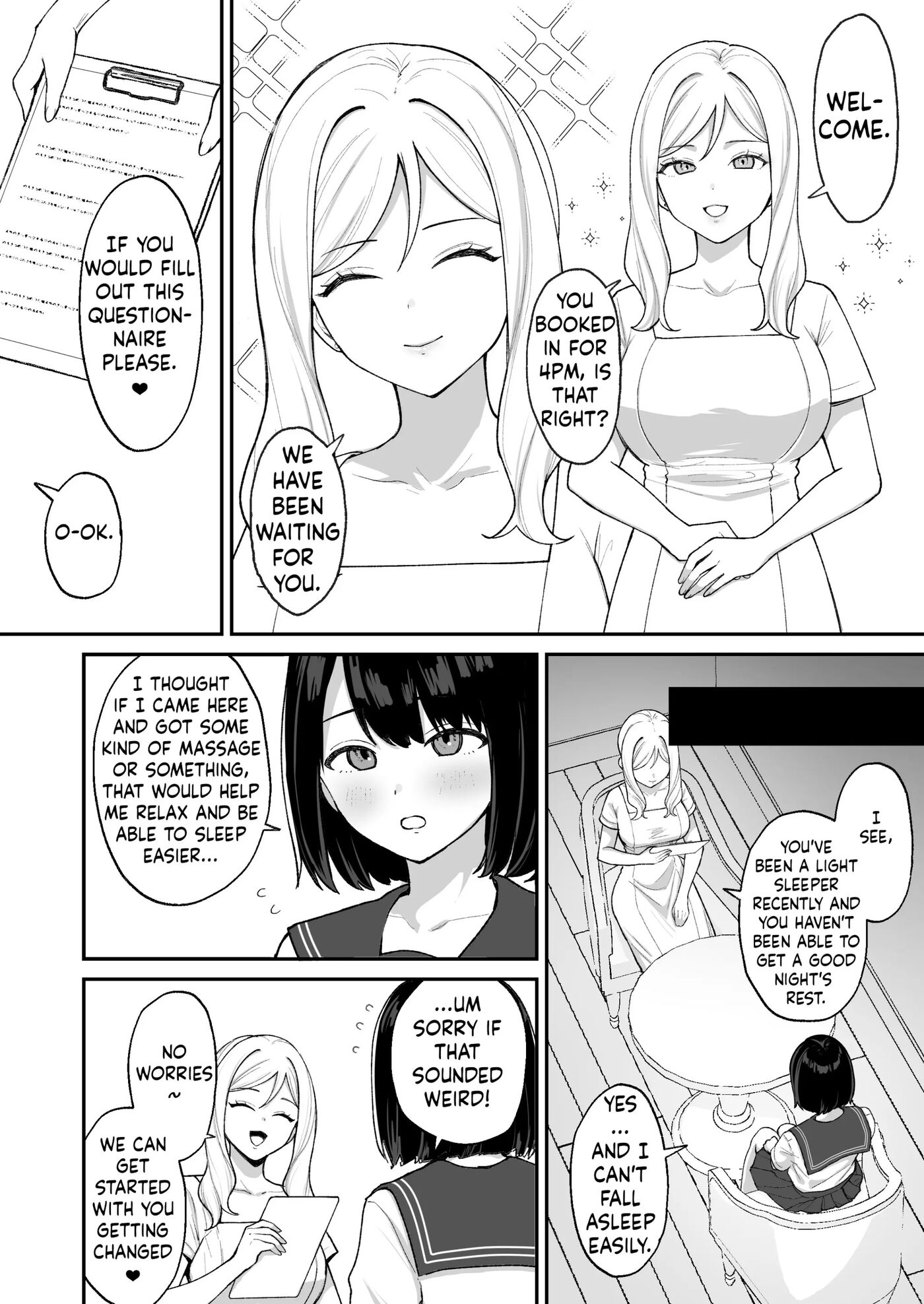 Massage-ten De Futanari Bijo Ni Portio Acme Shikomareru Onnanoko 1