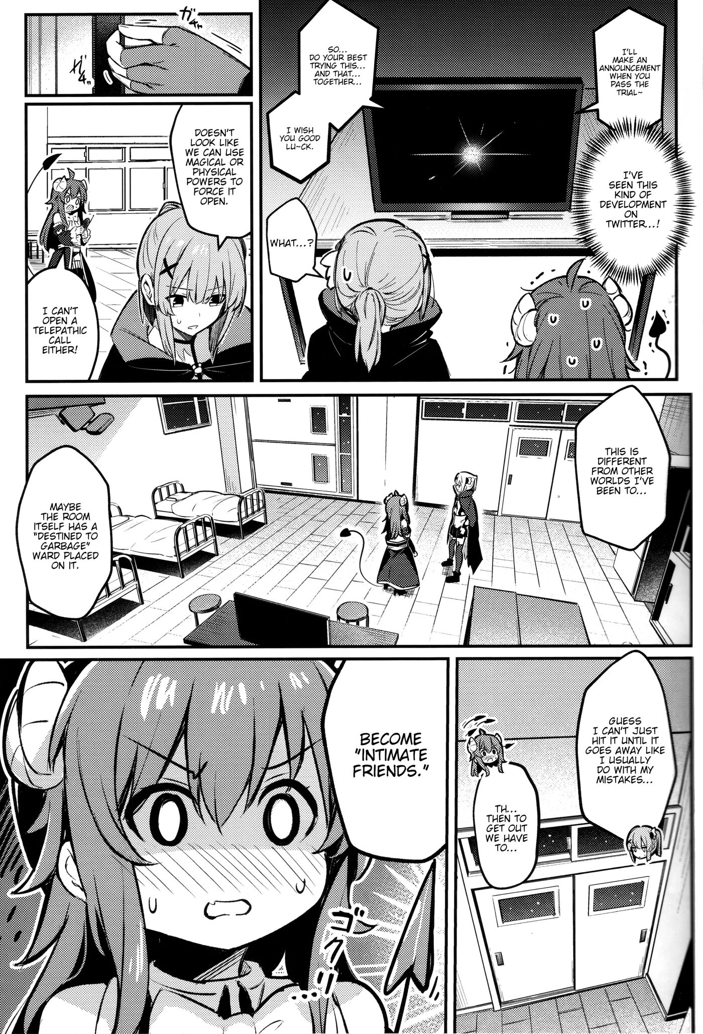 Mazoku Wa Shukuteki To Nakayoshi Shinai To Derarenai Heya Ni, Tojikomerarete Shimatta! 1