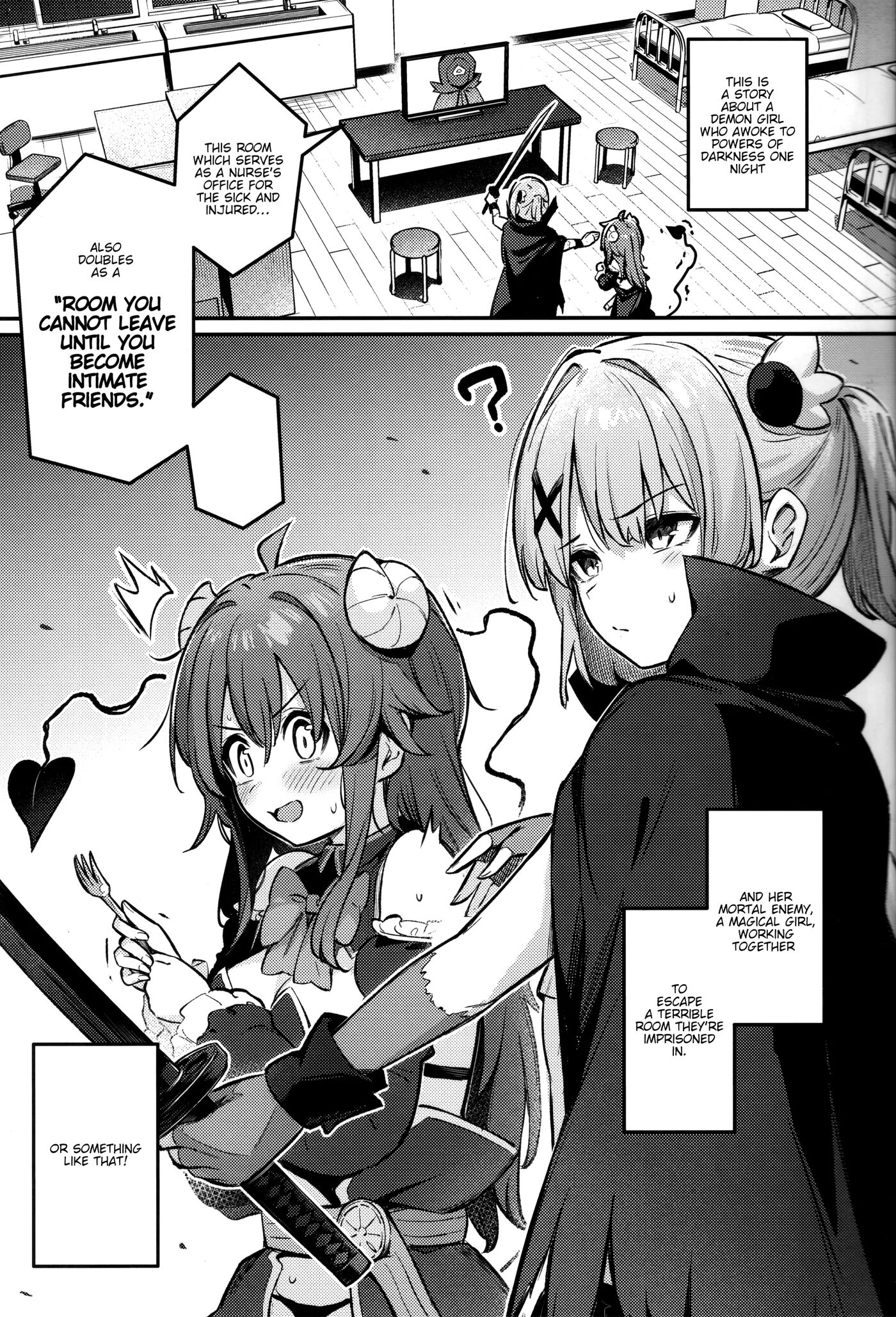 Mazoku Wa Shukuteki To Nakayoshi Shinai To Derarenai Heya Ni, Tojikomerarete Shimatta! 1