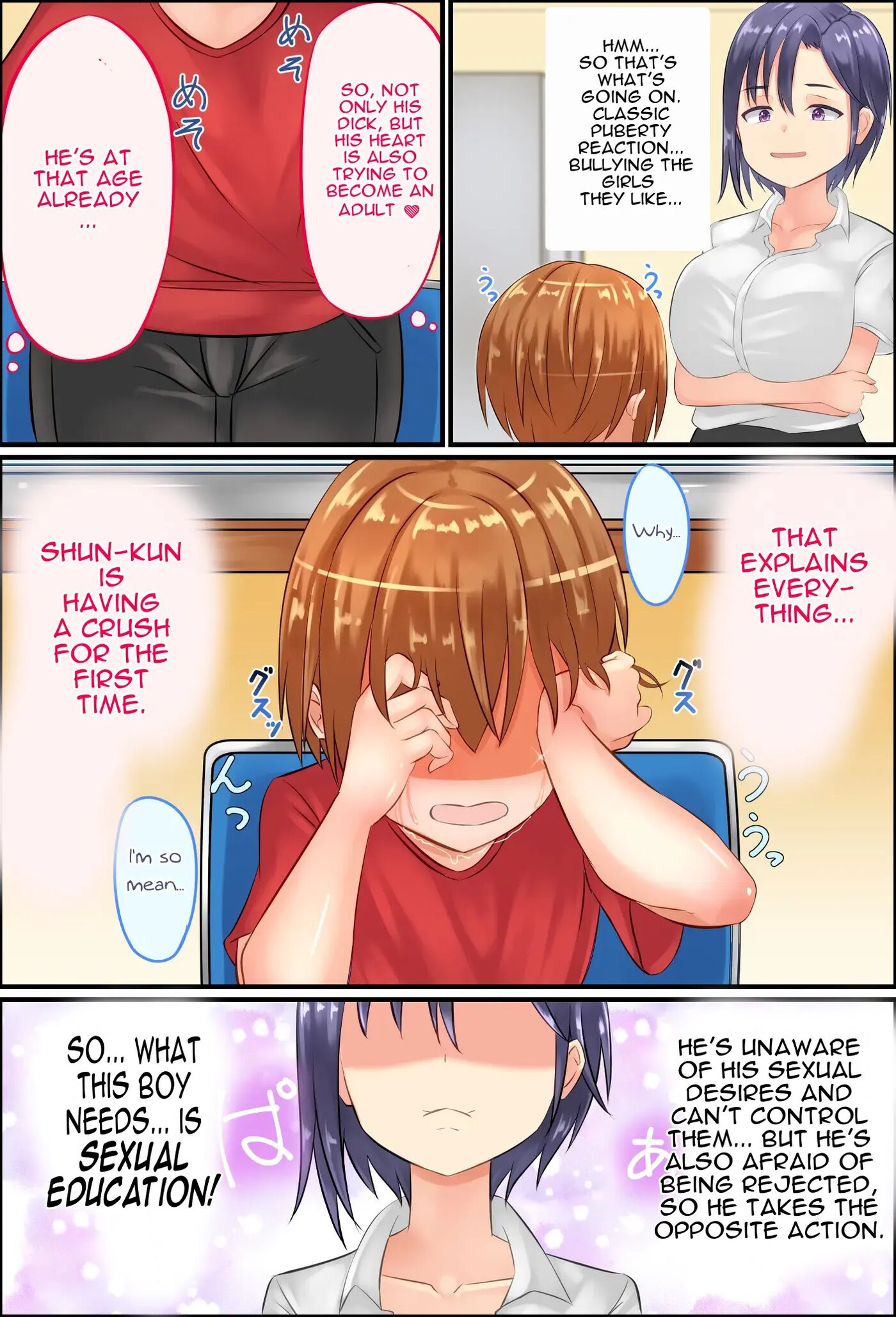 Misuzu-sensei's Sexual Education ~a Shotacon Teacher Solves The Troubles Of A Teenage Shota With Sex~ 1