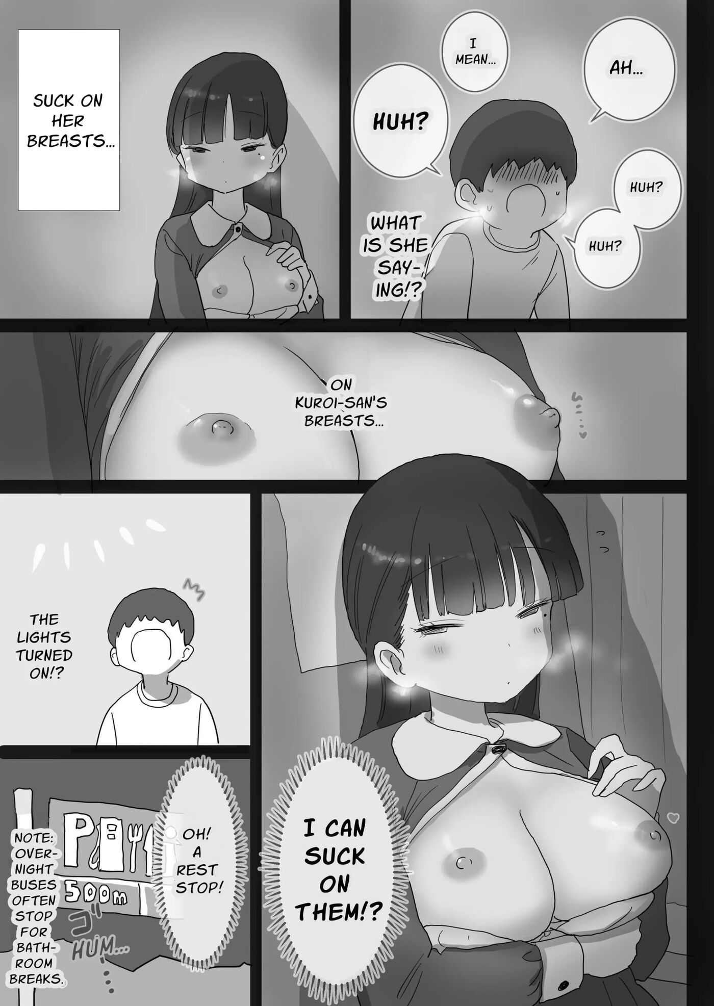 My Classmate Kuroi Lets Me Secretly Creampie Her Even On An Overnight Bus 1