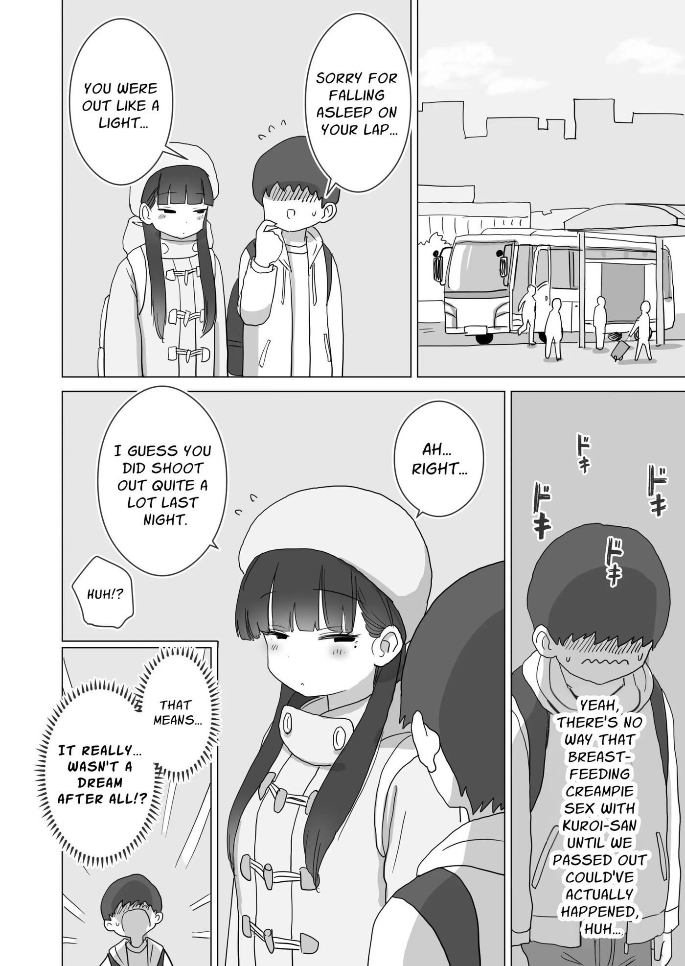 My Classmate Kuroi Lets Me Secretly Creampie Her Even On An Overnight Bus 1