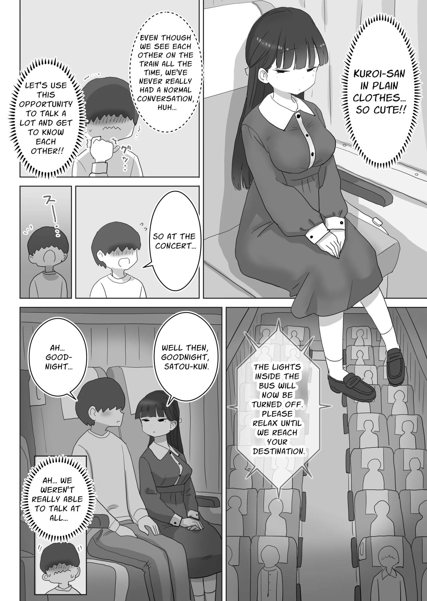 My Classmate Kuroi Lets Me Secretly Creampie Her Even On An Overnight Bus 1