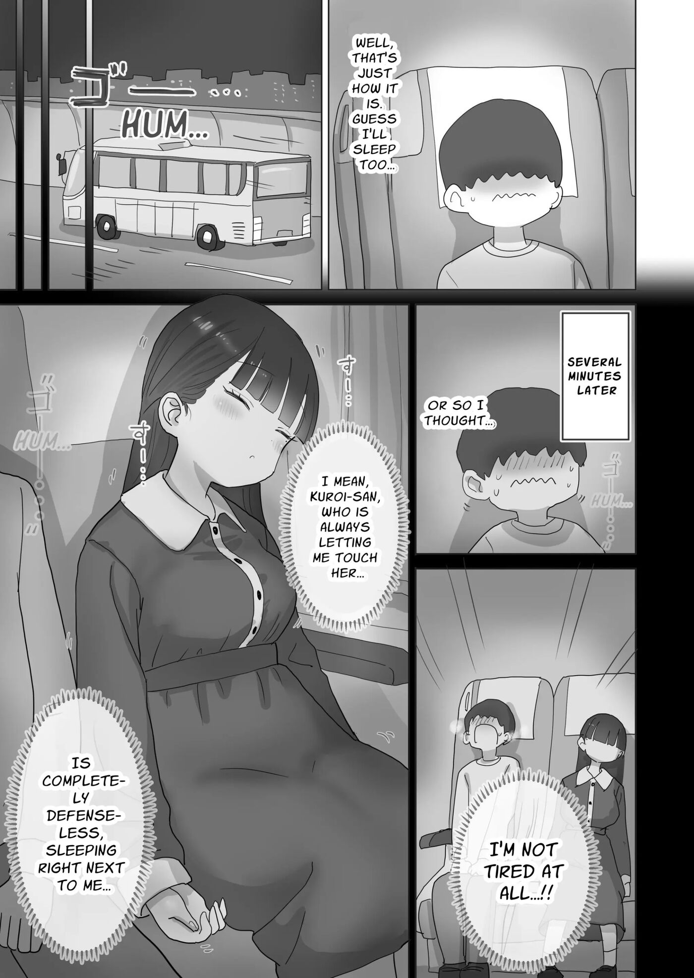 My Classmate Kuroi Lets Me Secretly Creampie Her Even On An Overnight Bus 1