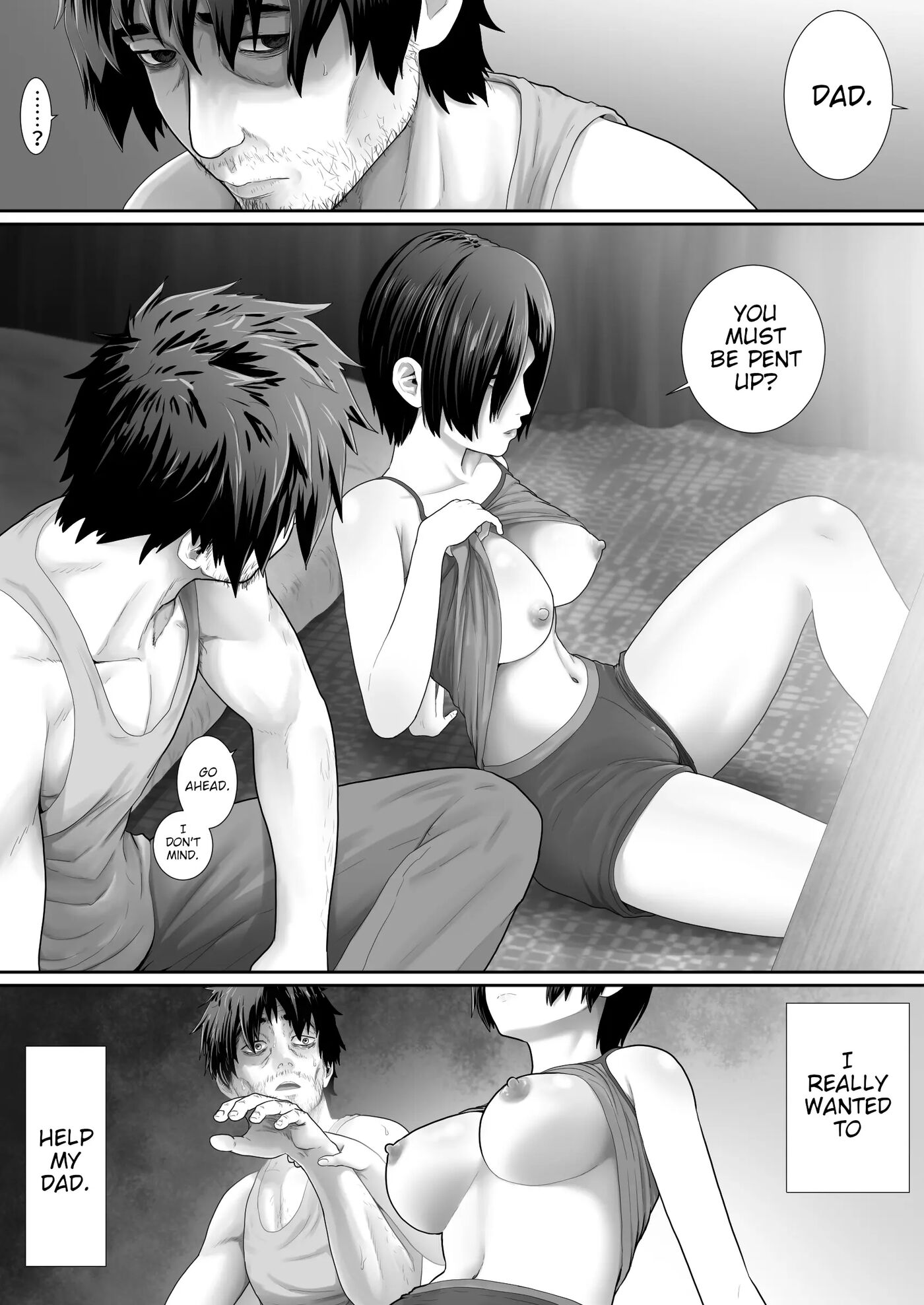 One Room, Father And Daughter Living Together 1