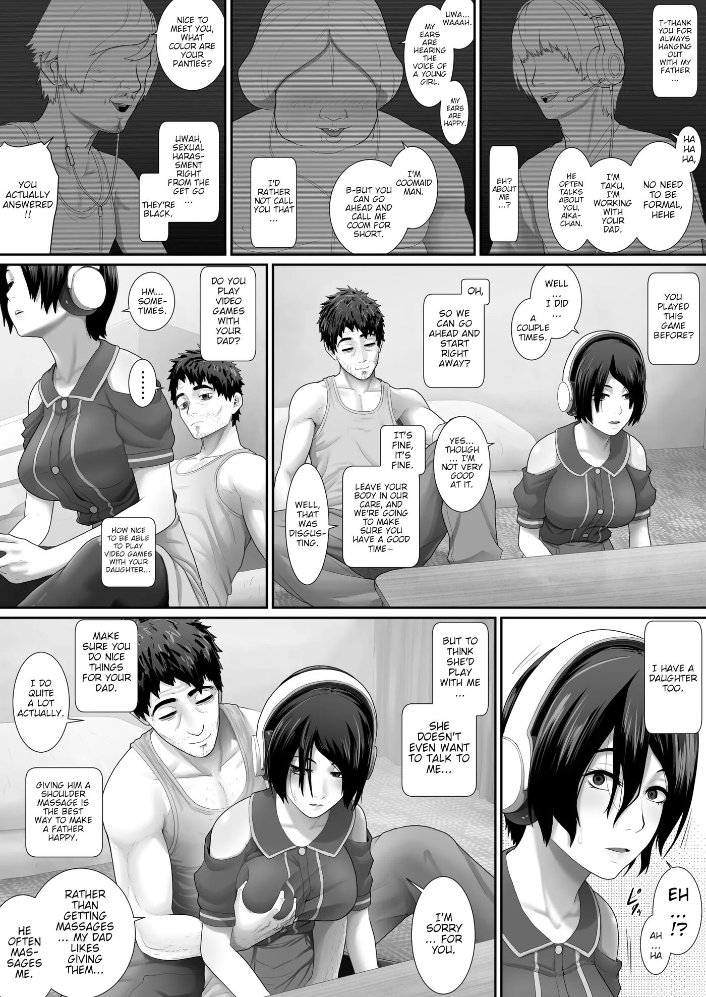 One Room, Father And Daughter Living Together 1