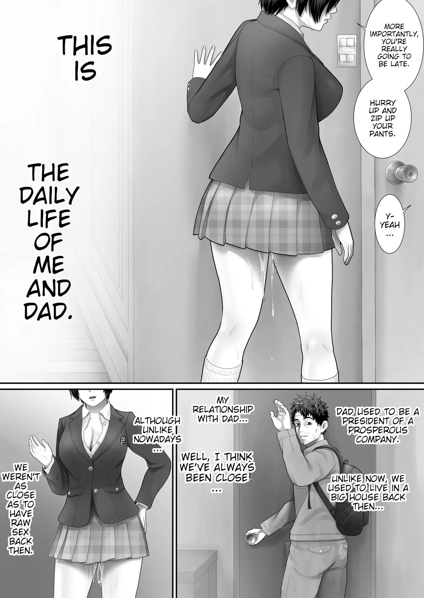 One Room, Father And Daughter Living Together 1