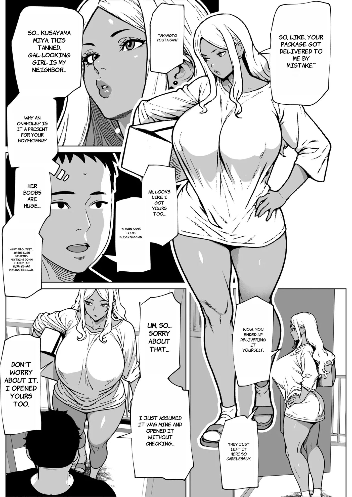 Otonari-san Wa Futanari Kuro Gal 1