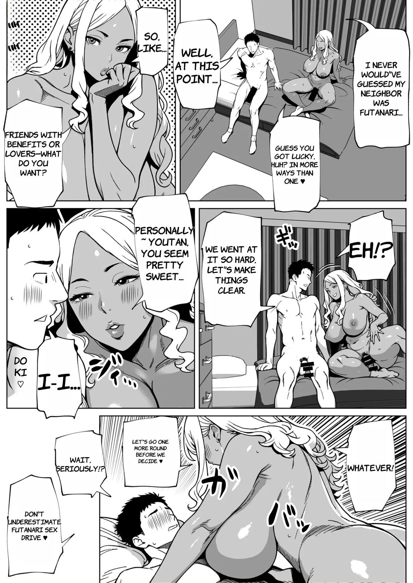 Otonari-san Wa Futanari Kuro Gal 1