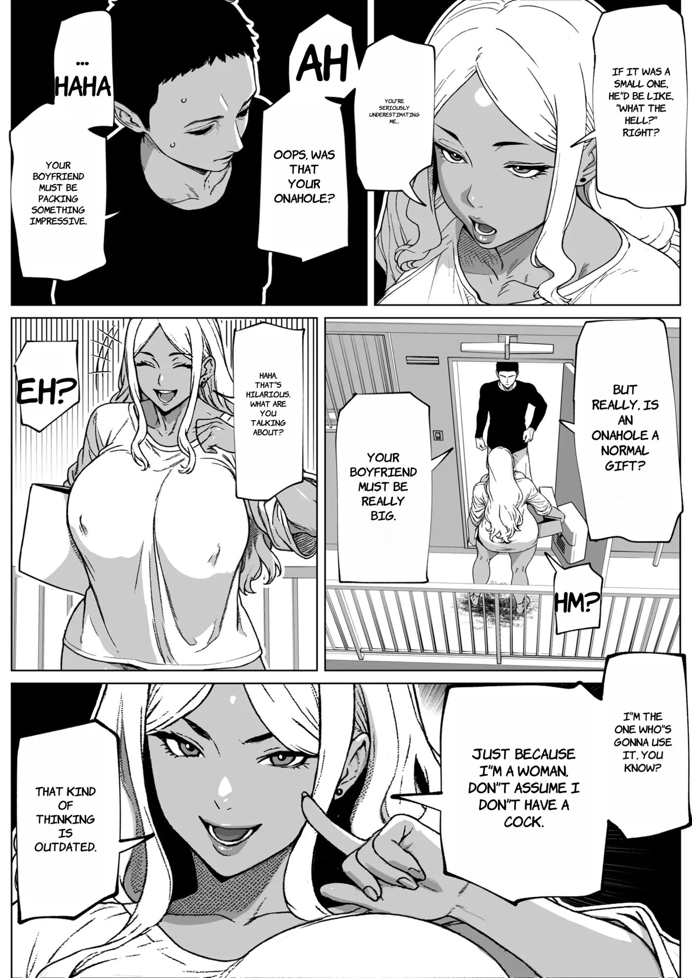 Otonari-san Wa Futanari Kuro Gal 1