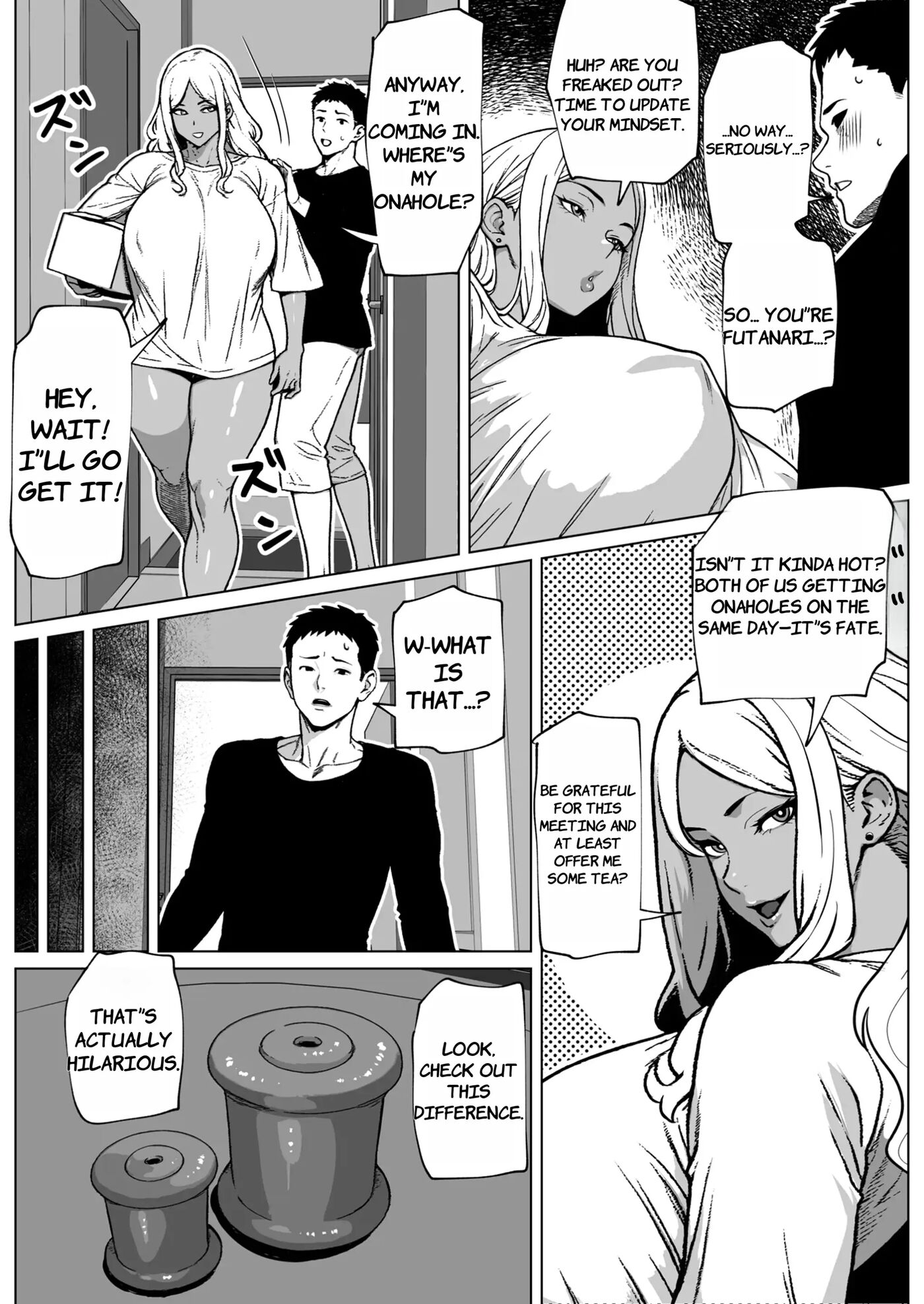 Otonari-san Wa Futanari Kuro Gal 1