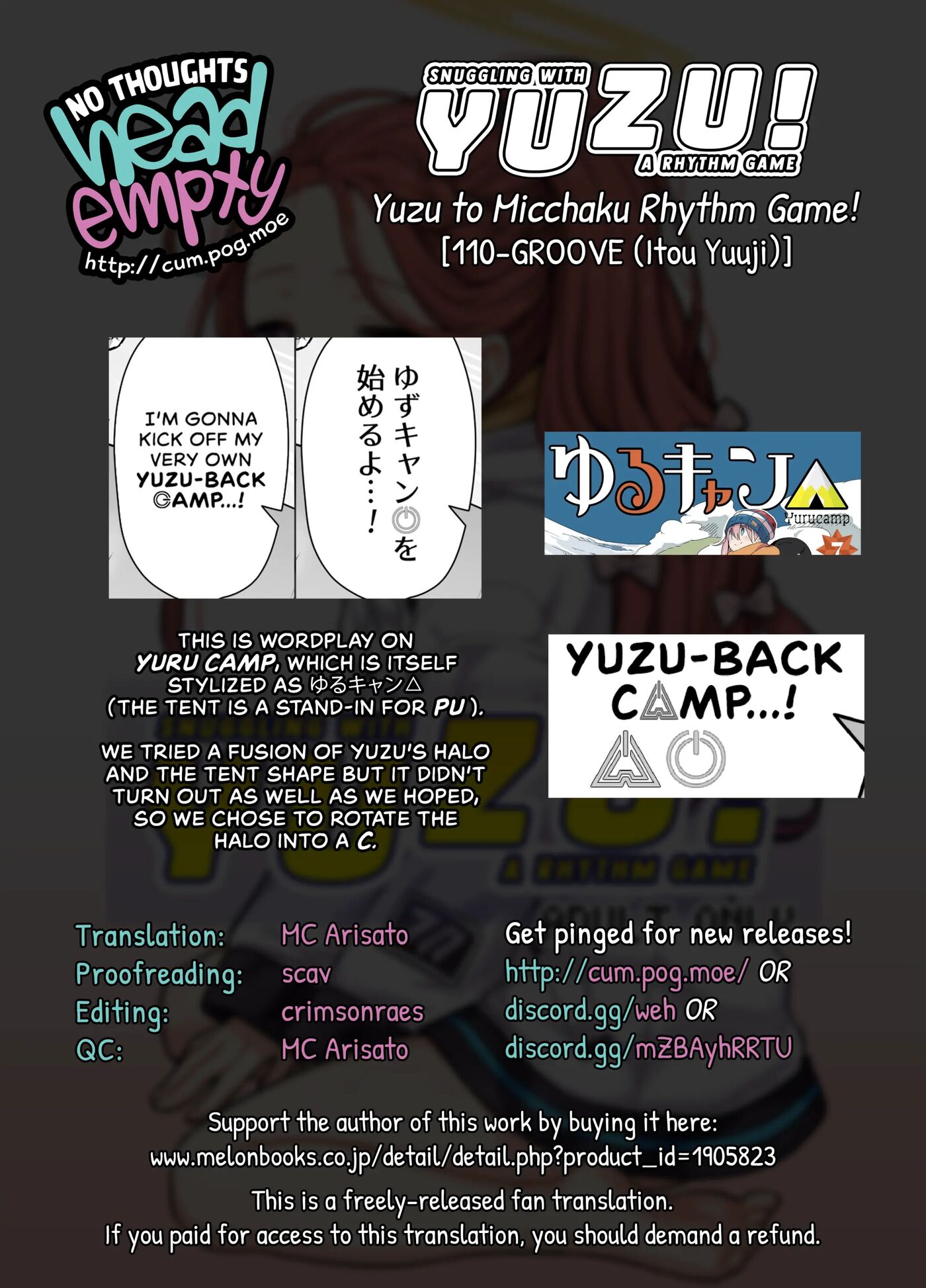 Snuggling With Yuzu! A Rhythm Game 1